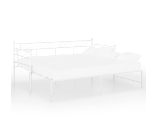 Sofá cama extraíble sin colchón metal blanco 90x200cm