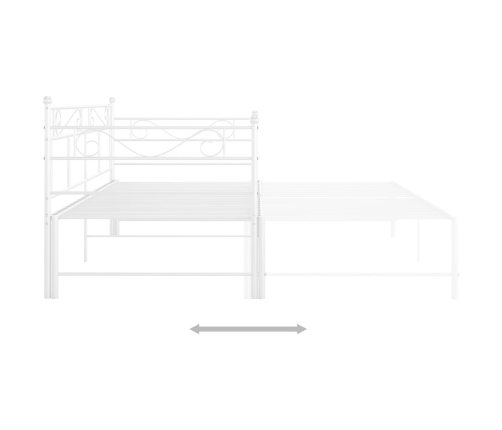 Sofá cama extraíble sin colchón metal blanco 90x200cm