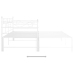 Estructura de sofá cama extraíble metal blanco 90x200 cm