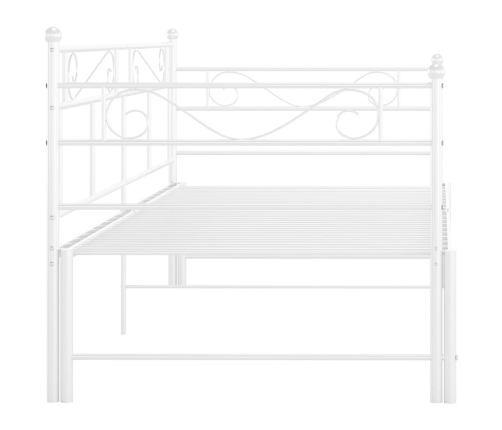 Sofá cama extraíble sin colchón metal blanco 90x200cm