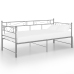 Estructura de sofá cama extraíble metal gris 90x200 cm