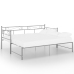 Estructura de sofá cama extraíble metal gris 90x200 cm