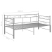 Estructura de sofá cama extraíble metal gris 90x200 cm