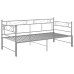 Estructura de sofá cama extraíble metal gris 90x200 cm