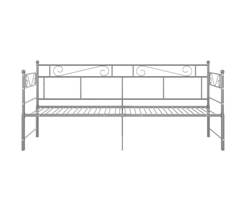 Estructura de sofá cama extraíble metal gris 90x200 cm