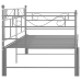 Estructura de sofá cama extraíble metal gris 90x200 cm