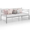 Estructura sofá cama extraíble sin colchón metal gris 90x200 cm