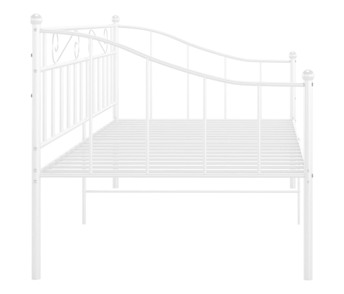 Estructura de sofá cama sin colchón metal blanco 90x200 cm