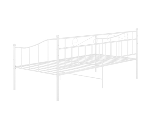 Estructura de sofá cama sin colchón metal blanco 90x200 cm