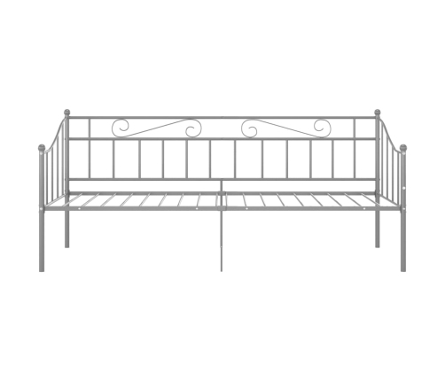 Estructura de sofá cama sin colchón metal gris 90x200 cm