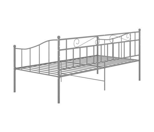 Estructura de sofá cama sin colchón metal gris 90x200 cm