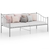 Estructura de sofá cama sin colchón metal gris 90x200 cm