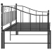 Estructura de sofá cama extraíble de metal negro 90x200 cm