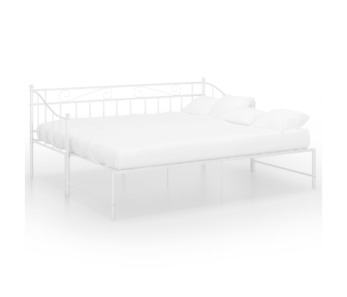 Sofá cama extraíble sin colchón metal blanco 90x200cm