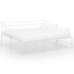 Sofá cama extraíble sin colchón metal blanco 90x200cm