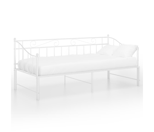 Sofá cama extraíble sin colchón metal blanco 90x200cm