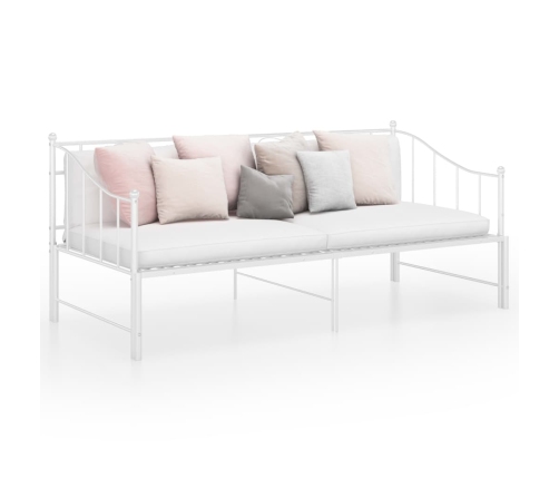 Sofá cama extraíble sin colchón metal blanco 90x200cm