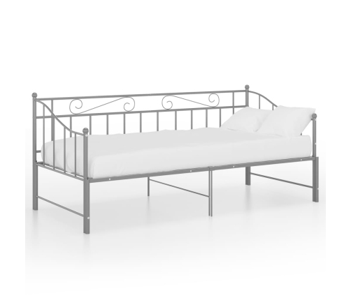 Estructura sofá cama extraíble sin colchón metal gris 90x200 cm