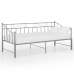 Estructura sofá cama extraíble sin colchón metal gris 90x200 cm