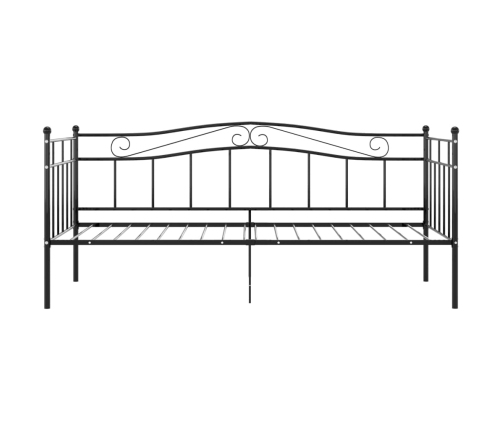 Estructura de sofá cama sin colchón metal negro 90x200 cm