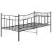 Estructura de sofá cama sin colchón metal negro 90x200 cm