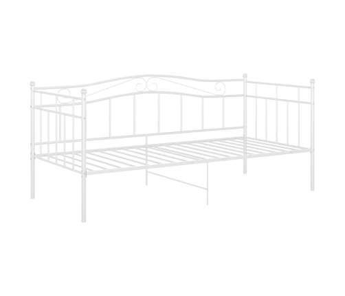 Estructura de sofá cama sin colchón metal blanco 90x200 cm