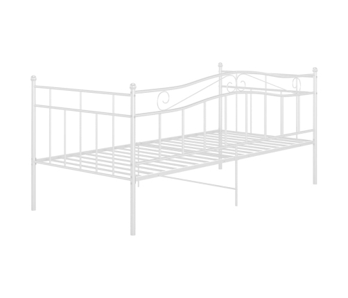 Estructura de sofá cama sin colchón metal blanco 90x200 cm