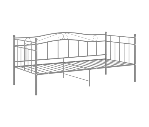 Estructura de sofá cama sin colchón metal gris 90x200 cm