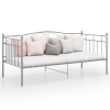 Estructura de sofá cama sin colchón metal gris 90x200 cm