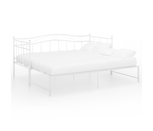 Sofá cama extraíble sin colchón metal blanco 90x200cm