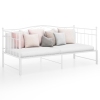 vidaXL Estructura de sofá cama extraíble de metal blanco 90x200 cm