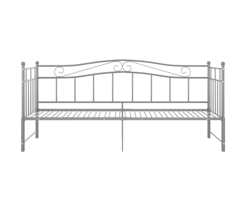 Estructura de sofá cama extraíble de metal gris 90x200 cm