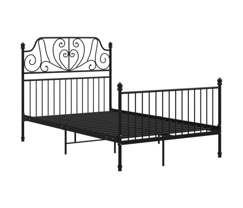 Estructura de cama sin colchón metal negro 120x200 cm