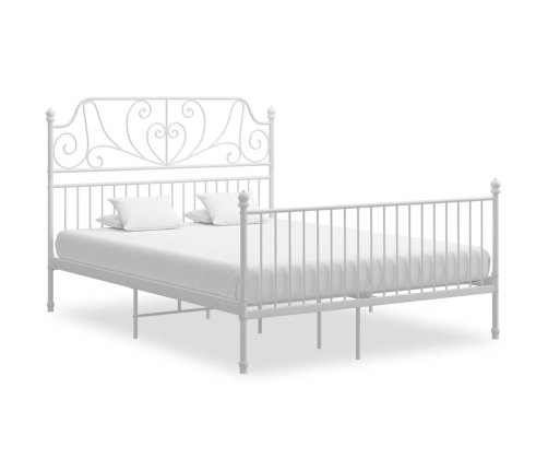 vidaXL Estructura de cama de metal blanca 140x200 cm