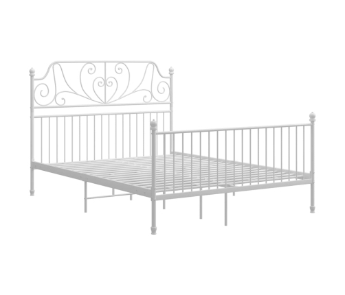 vidaXL Estructura de cama de metal blanca 140x200 cm