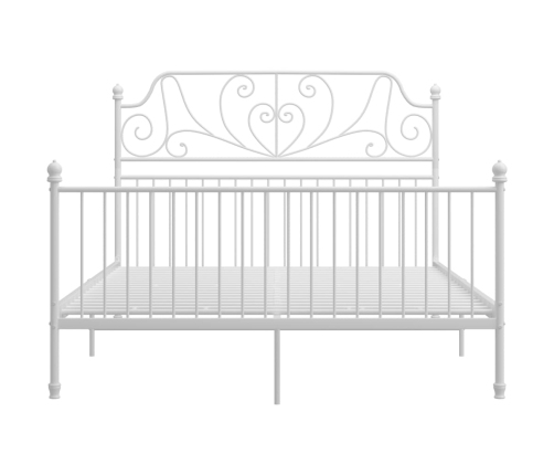 vidaXL Estructura de cama de metal blanca 140x200 cm