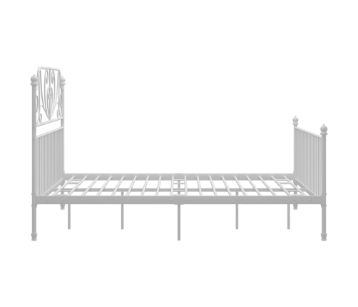 vidaXL Estructura de cama de metal blanca 140x200 cm