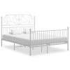 Estructura cama con cabecero sin colchón metal blanco 160x200cm