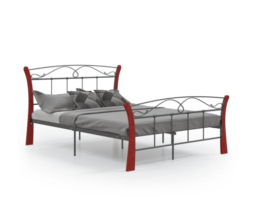 vidaXL Estructura de cama de metal negra 120x200 cm