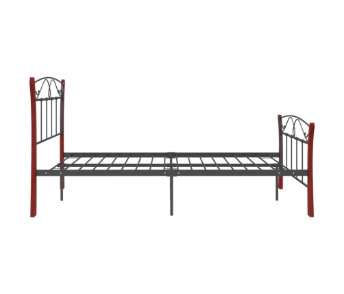 Estructura de cama sin colchón metal negro 120x200 cm