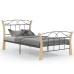 vidaXL Estructura de cama de metal negro 100x200 cm