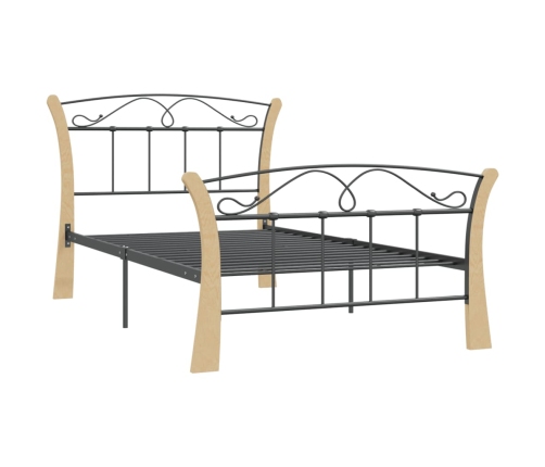 vidaXL Estructura de cama de metal negro 100x200 cm