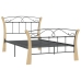 vidaXL Estructura de cama de metal negro 100x200 cm