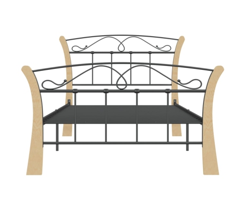 vidaXL Estructura de cama de metal negro 100x200 cm