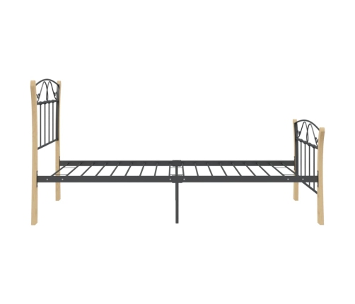 vidaXL Estructura de cama de metal negro 100x200 cm