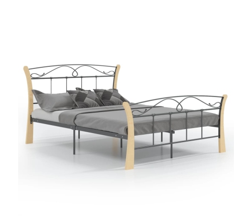 Estructura de cama sin colchón metal negro 120x200 cm