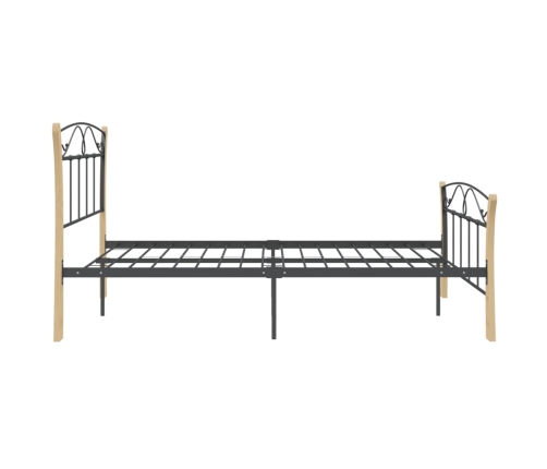 Estructura de cama sin colchón metal negro 120x200 cm