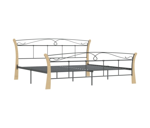 Estructura de cama de metal negra 200x200 cm