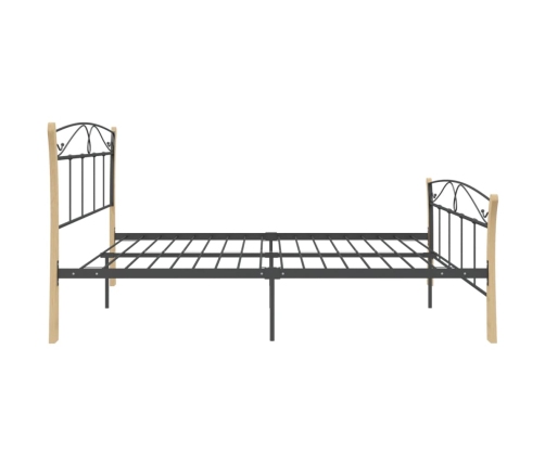 Estructura de cama de metal negra 200x200 cm