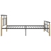 Estructura de cama sin colchón metal madera de roble 100x200 cm